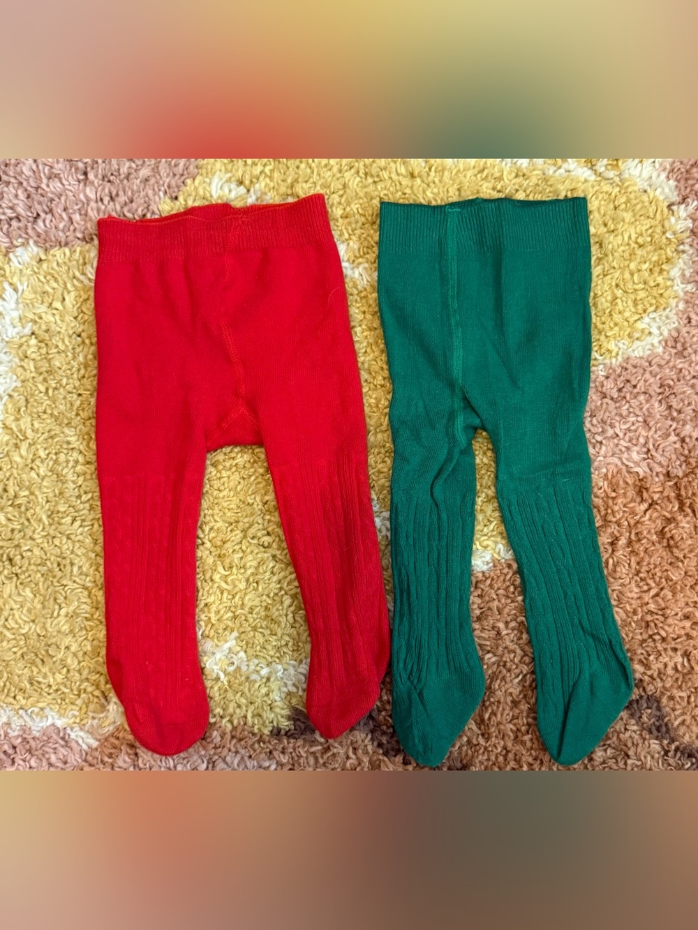 Zando cable knit footed tights